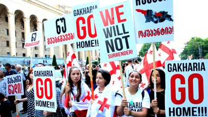 Protesters in Georgia call for end to 'pro-Russian policies'