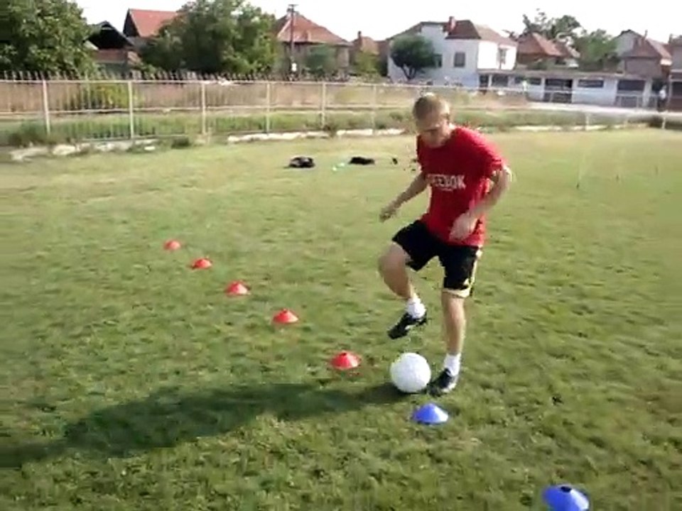Ball control around cones part 2