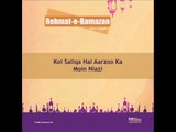 Koi Saliqa Hai Aarzoo Ka | Ashra-e-Maghfirat | Rehmat-e-Ramzan