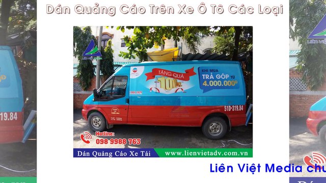 Dán quảng cáo trên xe Ford Transit - Dán Quảng Cáo Xe Tải Chuyên Nghiệp - Hotline: 098 9988 763