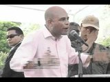 President Martelly et Correa nan ceremonie inogirasyon nan latibonit, Haiti