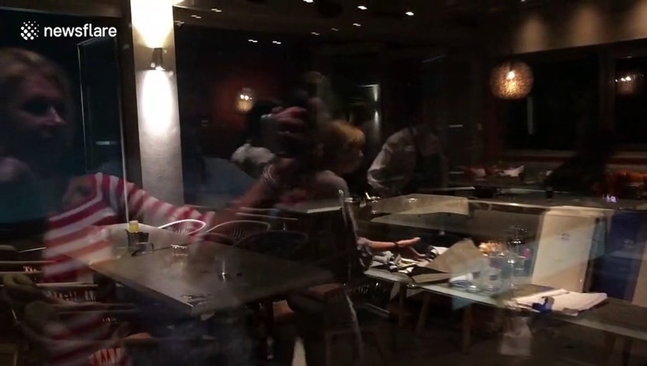 'Staff and guests were terrified' as UK tourists caught in raging storm while at Greek restaurant