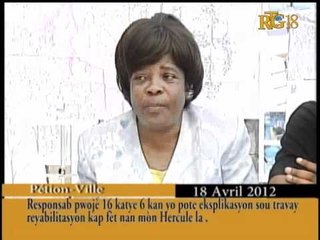Eksplikasyon sou travay reyabilitasyon kap fèt nan mòn Hercule la