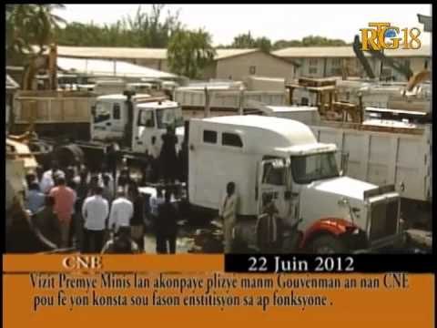 Vizit Premye Minis lan akonpaye plizyè manm Gouvènman an nan CNE pou fè yon konsta.