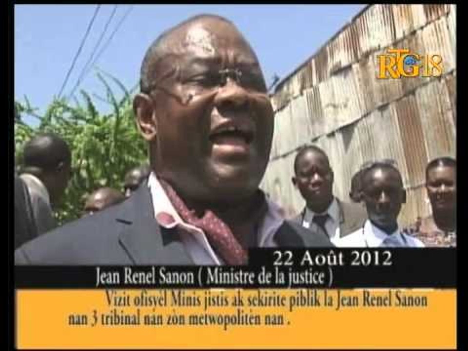 Vizit ofisyèl Minis Jistis ak sekirite piblik la Jean Renel Sanon nan 3 tribinal.