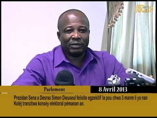 Prezidan Sena a Desras Simon Dieuseul felisite egzekitif la pou chwa 3 manm li yo.