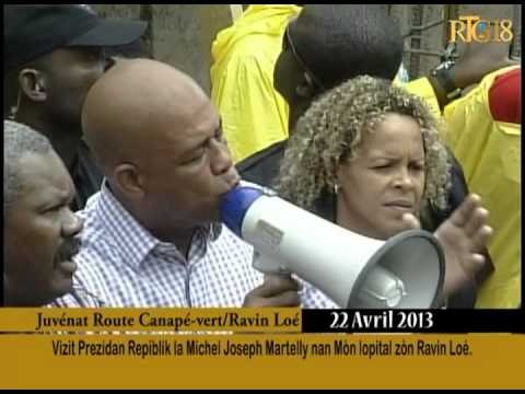 Vizit Prezidan Repiblik la Michel Joseph Martelly nan Mòn lopital zòn Ravin Loé.