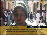 Manifestasyon patizan lavalas nan vil Okap pou sipòte lidè pati a Jean Bertrand Aristide.