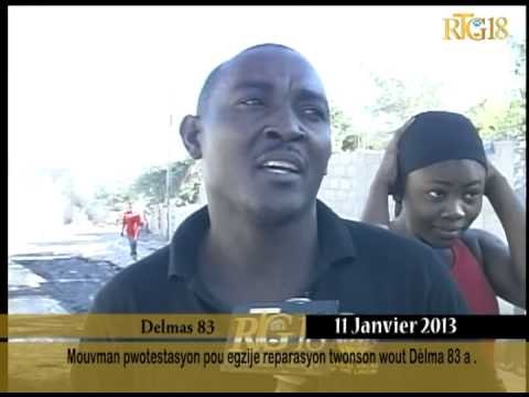 Mouvman pwotestasyon pou egzije reparasyon twonson wout Dèlma 83 a.