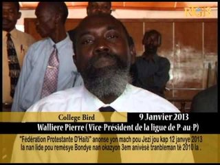 下载视频: ''Fédération Prsotestante d'Haïti anonse yon mach pou Jezi jou kap 12 janvye 2013 la nan lide pou