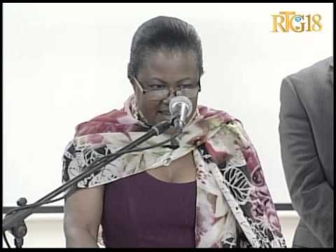 Seremoni enstalasyon nouvo Minis afè sosyal ak travay la Charles Jean-Jaques.