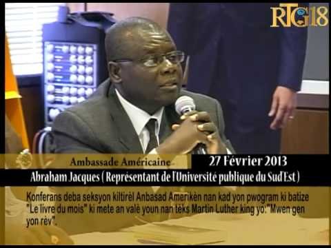 Konferans deba seksyon kiltirèl Anbasad Amerikèn nan kad yon pwogram ki batize ''Le livre du mois''