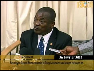 Reyaksyon Depite Bombardopolis la Dorgil Jusclaire sou kesyon eleksyon an.