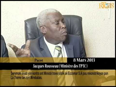 Seremoni siyati yon kontra ant Ministè travo piblik ak ECCOMAR S.A.