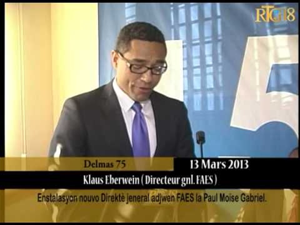 Enstalasyon nouvo Direktè jeneral adjwen FAES  la Paul Moïse Gabriel.