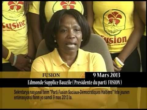Sekretarya nasyonal fanm ''Parti Fusion Sociaux-Démocratiques Haïtiens''.