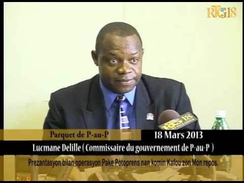 Prezantasyon bilan operasyon Pakè Pòtoprens nan komin Kafou zòn Mon repos.
