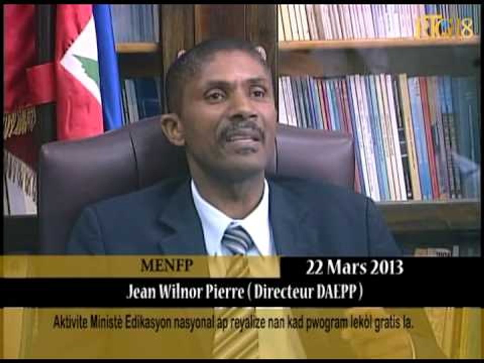 Aktivite Ministè Edikasyon nasyonal ap reyalize nan kad pwogram lekòl gratis la.