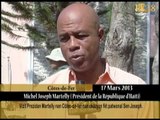 Vizit Prezidan Martelly nan Cotes-de-fer nan okazyon fèt patwonal Sen Joseph.