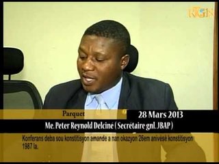 Konferans deba sou konstitisyon amande a nan okasyon 26em anivèsè konstitisyon 1987 la.