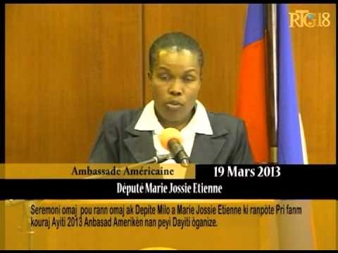 Seremoni omaj pou rann omaj ak Depite Milo a Marie Jossie Etienne.