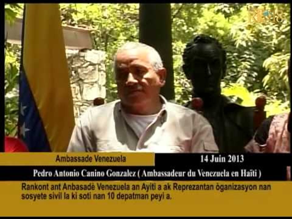Rankont ant Anbasad Venezuela an Ayiti a ak Reprezantan òganizasyon nan sosyete sivil la.