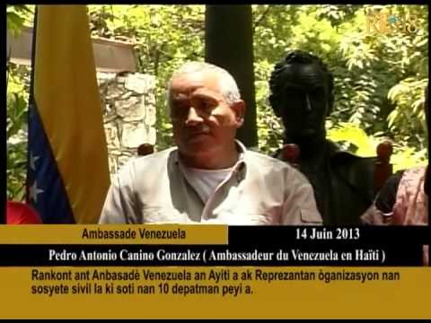 Rankont ant Anbasad Venezuela an Ayiti a ak Reprezantan òganizasyon nan sosyete sivil la.