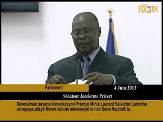 Dewoulman seyans konvokasyon Premye Minis Laurent Salvador Lamothe.
