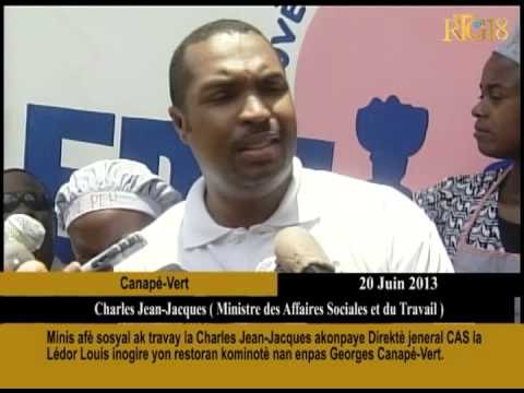 Minis afè sosyal ak travay la Charles Jean Jaques akonpaye Direktè jeneral CAS la Lédor Louis.