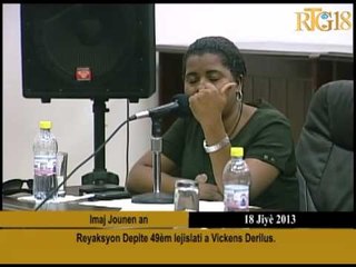 Reyaksyon Depite 49èm lejislati a Vickens Derilus