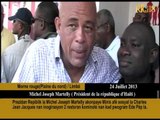 Prezidan Repiblik la Michel Joseph Martelly akonpaye Minis afè sosyal la Charles Jean Jacques nan in