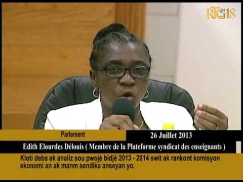 Kloti deba ak analiz sou pwojè bidjè 2013 2014 swit ak rankont komisyon ekonomi an ak manm sendika a