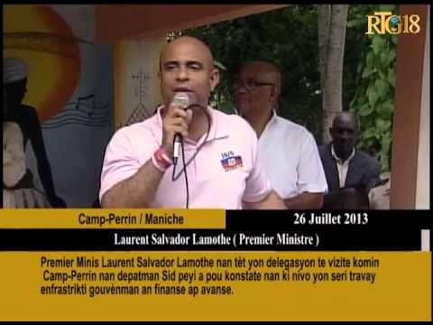 Premye Minsi Laurent Salvador Lamothe nan tèt yon delegasyon te vizite komin Camp Perrin