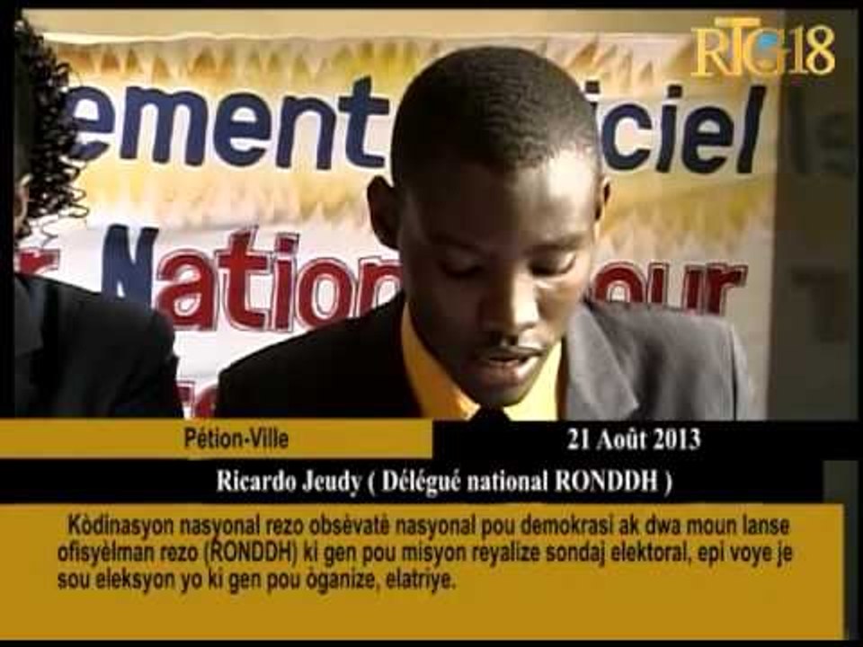 Kòdinasyon nasyonal rezo obsèvatè nasyonal pou demokrasi ak dwa moun lanse ofisyèlman rezo RONDDH) k