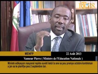 Ministè edikasyon nasyonal repòte ouvèti lekòl la ane sa pou premye Octobre kontrèman a jan sa te pl