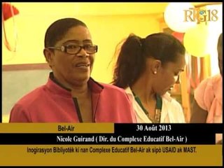 Inogirasyon Bibliyotèk ki nan Complexe Educatif Bel Air ak sipò USAID ak MAST
