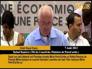 Download Video: Siyati yon akò bilateral ant Prezidan konsèy Minis PetroCaribe yo Rafael Ramirez ak Premye Minis Lau