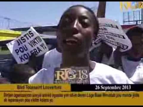 Dirijan òganizasyon sosyal antrèd òganize yon Sit in devan Loge Base Minustah pou mande jistis ak re