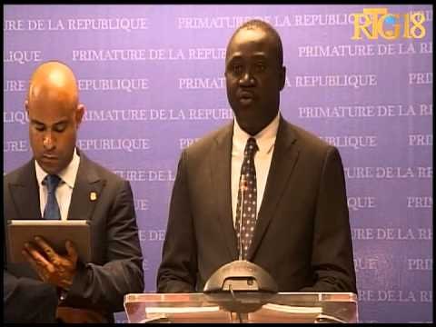 Premye Minis Laurent Salvador Lamothe akonpaye Minis Agrikilti a Thomas Jacques prezante yon bilan p