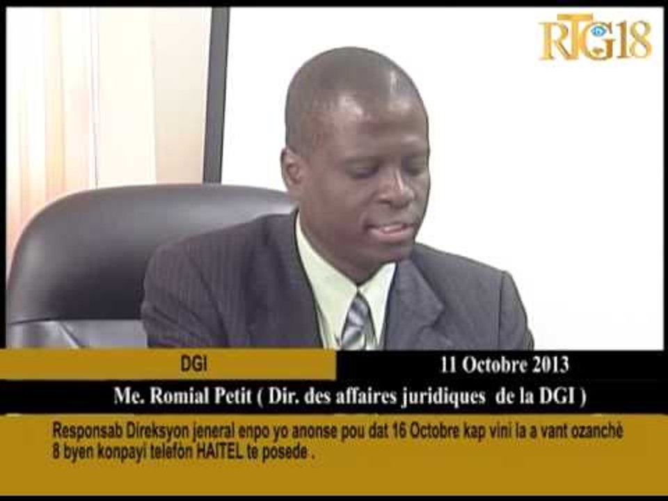 Responsab Direksyon jeneral enpo yo anonse pou dat 16 Octobre kap vini la a vant ozanchè 8 byen konp