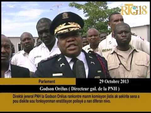 Direktè jeneral PNH la Godson Orélus rankontre manm komisyon jistis ak sekirite Sena a pou diskite
