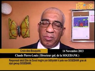 Responsab lekòl Elim de Duval inogire yon bibliyotèk ki pote non SOGEBANK