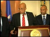 Prezidan Repiblik la Michel Joseph Martelly kite peyi Dayiti pou ran'n li nan peyi Jamaïque