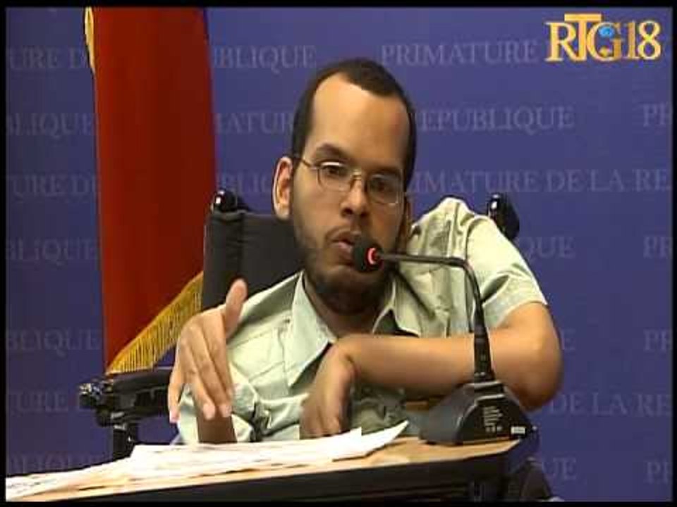 Sekretè deta pou entegrasyon moun andikape yo Gérald Oriol Junior drese yon bilan reyalizasyon biwo