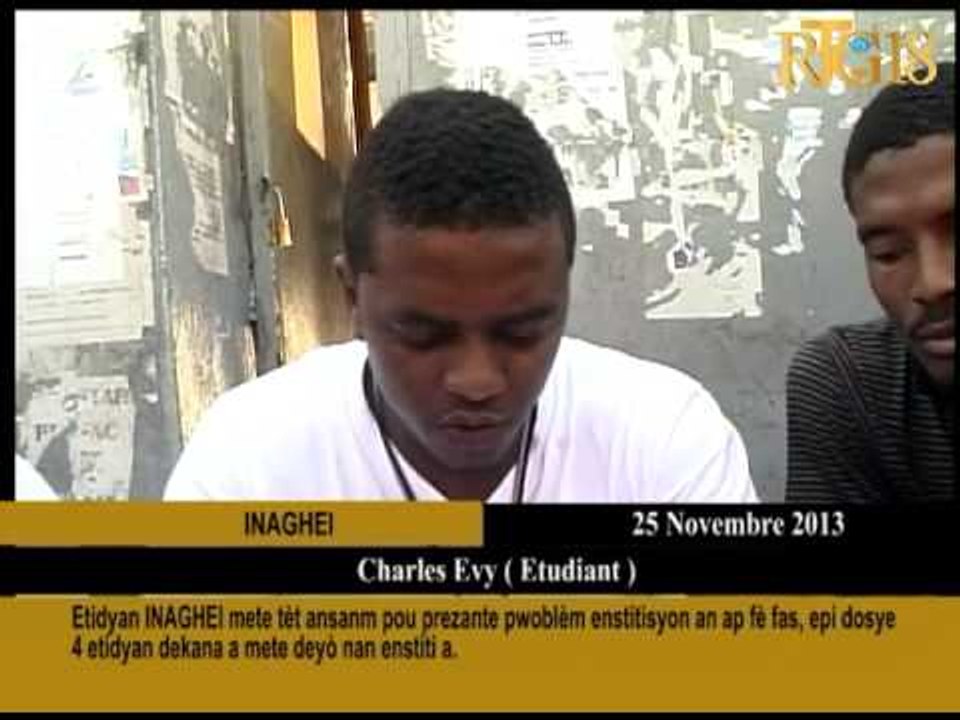 Etidyan INAGHEI mete tèt ansanm pou prezante pwoblèm enstitisyon an ap fè fas, epi dosye 4 etidyan d