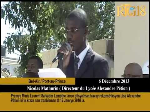 Premye Minis Laurent Salvador Lamothe lanse ofisyèlman travay rekonstriksyon Lise Alexandre Pétion v