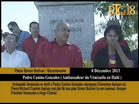 Anbasadè Venezuela an Ayiti a Pedro Canino Gonzales akonpaye Chrnselye Ayisyen an Pierre Richrd Casi
