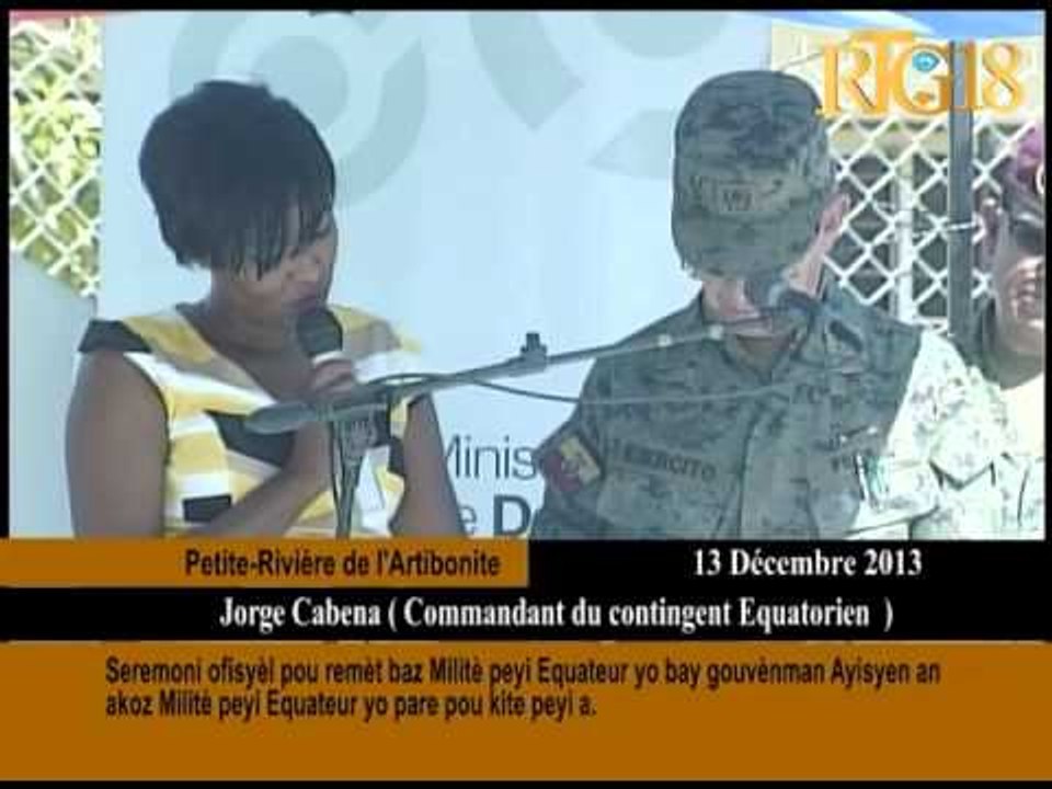 Seremoni ofisyèl pou remè baz Militè peyi Equateur yo bay Gouvènman Ayisyen an akoz Militè peyi Equa