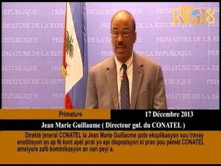 Download Video: Direktè jeneral CONATEL la Jean Marie Guillaume pote eksplikasyon sou travay enstitisyon an ap fè ko