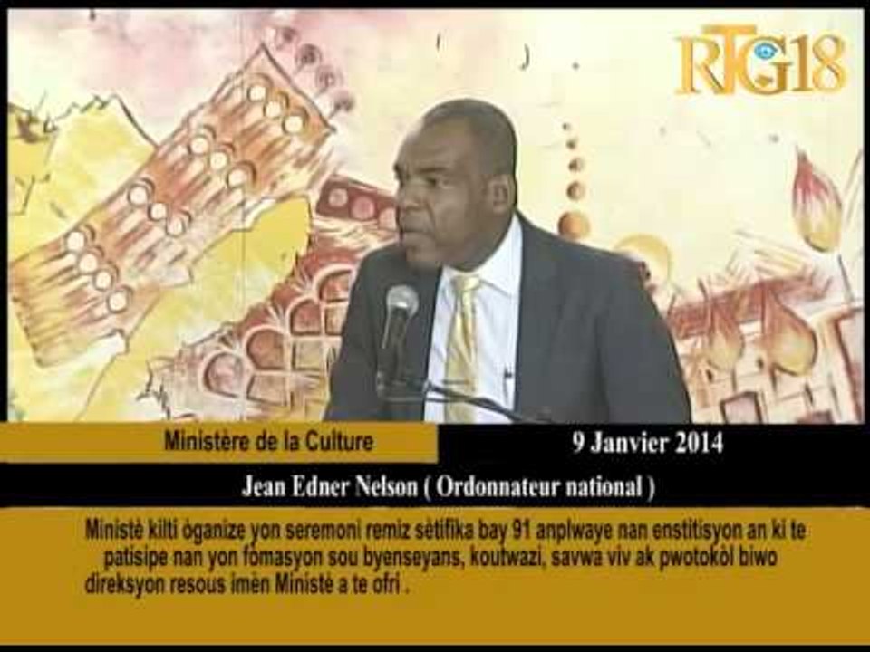 Ministè kilti òganize yon seremoni remiz sètifika bay 91 anplwaye nan enstitisyon an ki te patisipe
